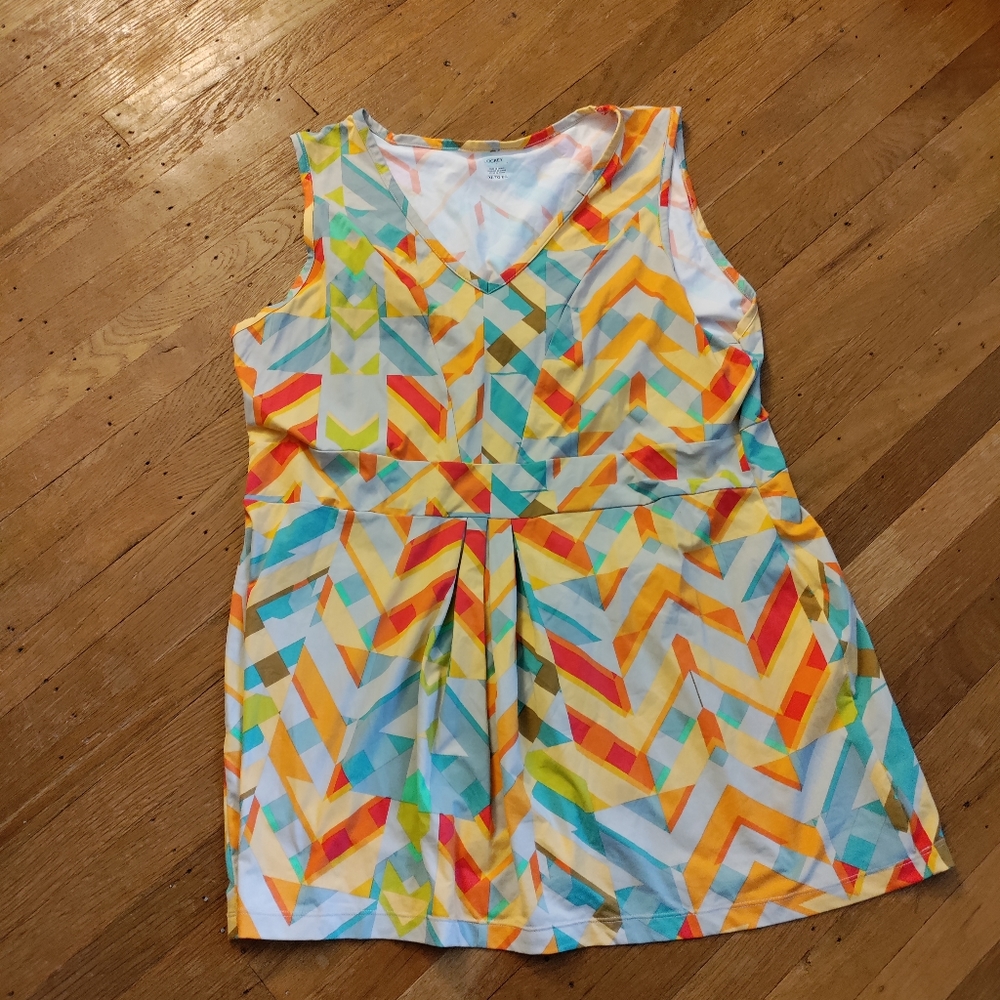 Multi-coloured nylon/Spandex top by Jockey.  XL